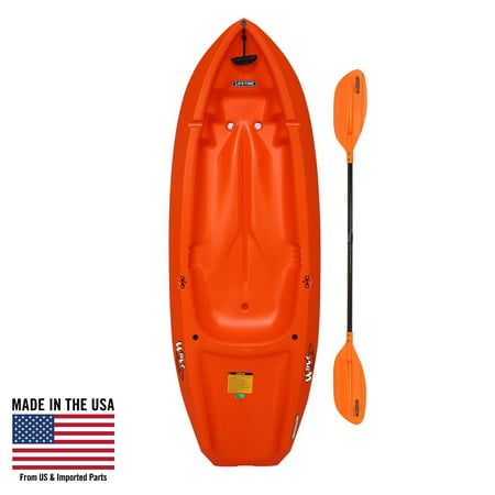 Lifetime, 6', Youth Kayak, with Bonus Paddle, (Orange) (Best Kayak For Kids)
