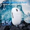 thumbnail image 4 of ATTACK SHARK X8ULTRA Mouse for Large Hand, Nordic52840 MCU, 55g SUPERLIGHT, PixArt PAW3950MAX Gaming Sensor, DPI up to 42000, Ice-Cool Nano Coating, BT/2.4G Wireless/Wired, 500mAh Battery (White), 4 of 7