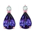 thumbnail image 3 of Star K � 8x6mm Pear Shape Genuine Iolite Classic Drop Earring Studs, 3 of 9