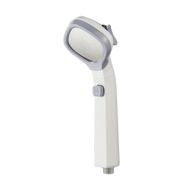 4-Gear Adjustable High-Pressure Shower Head with Water Stop Function Stainless Steel ABS Material Enhanced Flow Booster for Low Water Pressure Bathroom Showerhead Easy Installation Universal Fit