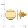 thumbnail image 2 of 14k Yellow Gold Mens Circular Line Tie Tac Lapel Pin Bar   For Dad Mens  For Him, 2 of 6
