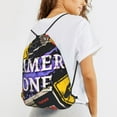 thumbnail image 6 of XMXT Waterproof Gym Bag, Retro Game Handle Elements Pattern Drawstring Backpack for Men, s Multicolor, 6 of 8