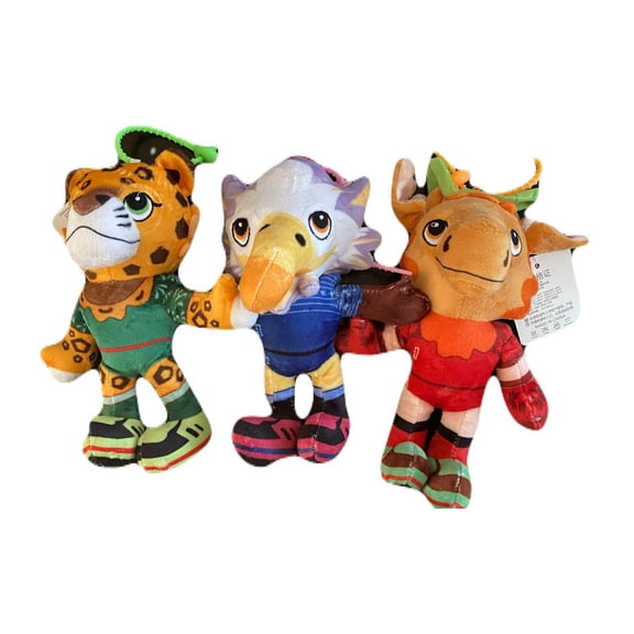 Increible! Pack Figuras Mascotas Mundialistas 2026 Jaguar Aguila Alce 3 pzs