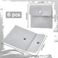 thumbnail image 2 of 6Pcs Jewelry Pouch Grey Velvet Cloth Pouches Gift Storage Bag with Snap Fastener for Jewelry Necklace Bracelet Packing 10x10cm, 2 of 8