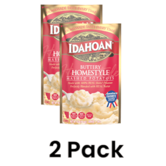 (2 pack) Idahoan Buttery Homestyle® Mashed Potatoes, 4 oz Pouch