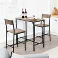 thumbnail image 5 of Costway 3PCS Bar Table Set Industrial Counter Height Dining Table Set w/2 Stools, 5 of 11