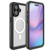 Waterproof Case for iPhone 17 Clear Case Compatible with MagSafe, Full Body Protection Underwater Dustproof Rugged Phone Case with Built-in Screen Protector, for iPhone 17, Black