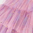 thumbnail image 5 of MEZZALL Kids Dresses Shine Girls Sleeveless Rainbow Star Tutu Dress Sleeveless For Party Pageant Celebration Formal Occasion Soft Christmas O-Neck Sundress, 5 of 5