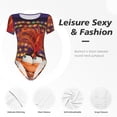thumbnail image 5 of Lsque inside out 2 Women's Crew Neck Short Sleeve Bodysuit Basic T Shirts Tops Onesie Adult Cute Pajama-XX-Large, 5 of 8