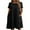 Black, variant on Lolmot Women's Casual Cocktail Dresses Summer Solid Color Cotton Linen Dress Casual Loose Short Sleeve Round Neck Casual Dresses with Pockets