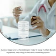 thumbnail image 4 of Shisuyan 5 Layer Big Cylinder Stackable Transparent Round Plastic Cosmetics Jewelry Beads Sewing Pills Storage Container Box, 4 of 8