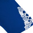 thumbnail image 3 of QATAINLAV Workout Leggings for Women Tummy Control Yoga Capri Leggings Summer Lace Patchwork Bottom Pants 2024 Solid Color High Waisted Cropped Legging Mono de Verano Para Mujer Blue 3XL, 3 of 6