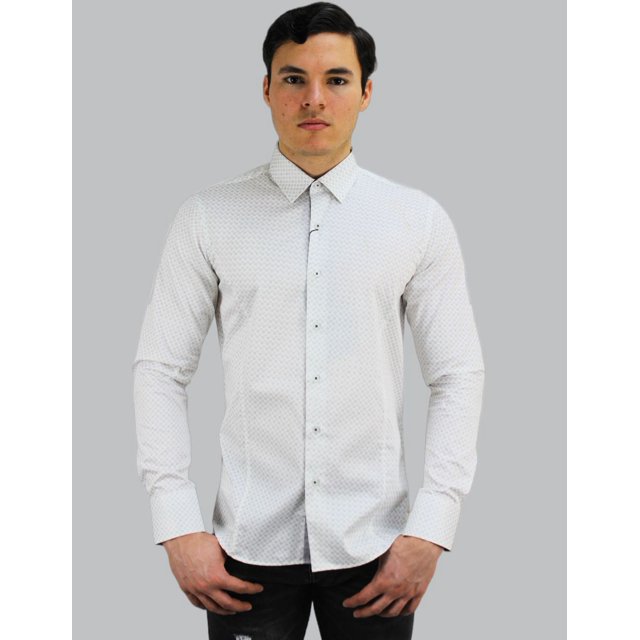Camisa Formal Barabas Corte Slim Fit Manga Larga