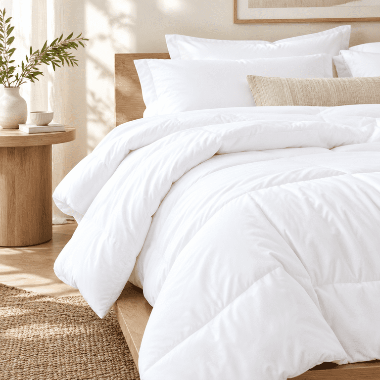 White Queenforter Set With Sheets - 7 Piece Bed In A Bag - Walmart.com