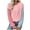 Pink, variant on Womens Long Sleeve Tops Fall Fashion 2025 Crewneck Color Block Ribbed Knit Casual Loose Fit Pullover Shirts Pink M
