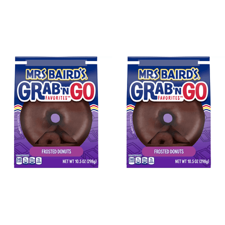 Mrs Baird s Grab n Go Favorites Chocolate Frosted Donuts 11.25 oz pack of 2