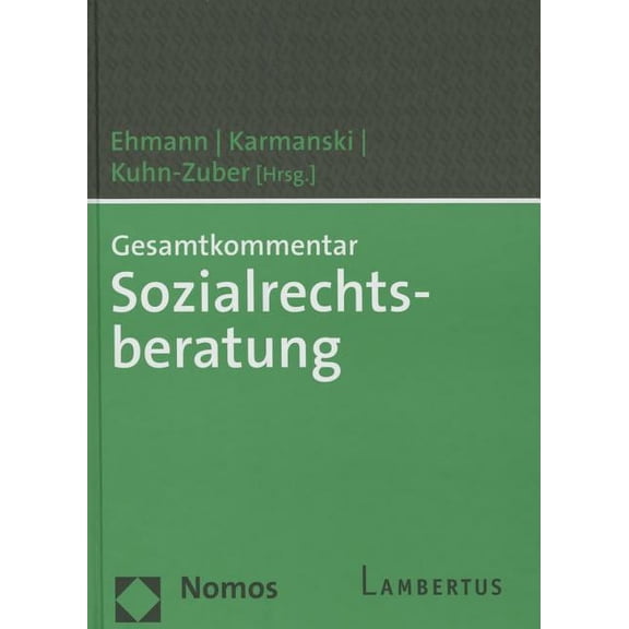 Gesamtkommentar Sozialrechtsberatung, (Hardcover)