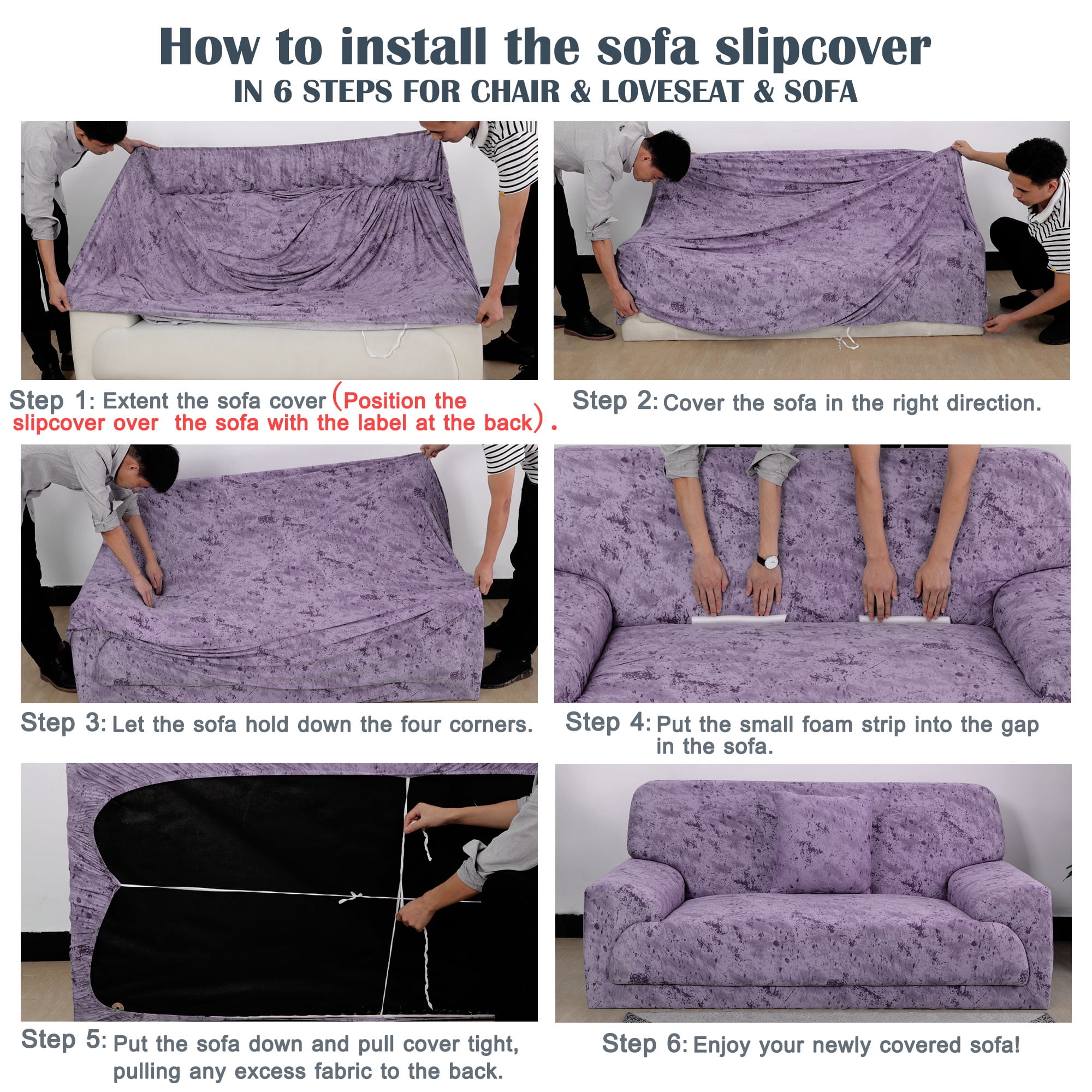 PiccoCasa Couch Covers Chair Covers Sofa Cover Stretch Sofa Slipcover Pattern 21 Loveseat-2 Seater 57"-72"