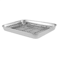 thumbnail image 5 of 3pcs 9 Inch Toaster Oven Tray and Rack Set, Small Stainless Steel Baking Pan with Cooling Rack, 5 of 8