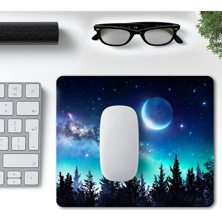 Large RGB Gaming Mouse Pad,Galaxy Nebula Space Oversized Glowing Led Extended Mousepad,10 Lighting Modes,Non-Slip Rubber Base Computer Keyboard