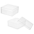 thumbnail image 1 of Caja de Acrílico Uxcell con Tapa, 5.12 x 5.12 x 2.36 en Caja de Exhibición de Acrílico Contenedor Cuadrado de Plástico (2 Paquete, Claro), 1 of 7