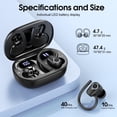 thumbnail image 4 of Ear buds Wireless Bluetooth Earbuds Sport NEW Bluetooth 5.3 Headphones 50H Playtime with LED Display Over Ear Earphones IP7 Waterproof for Gym/Running/Workout, 4 of 7