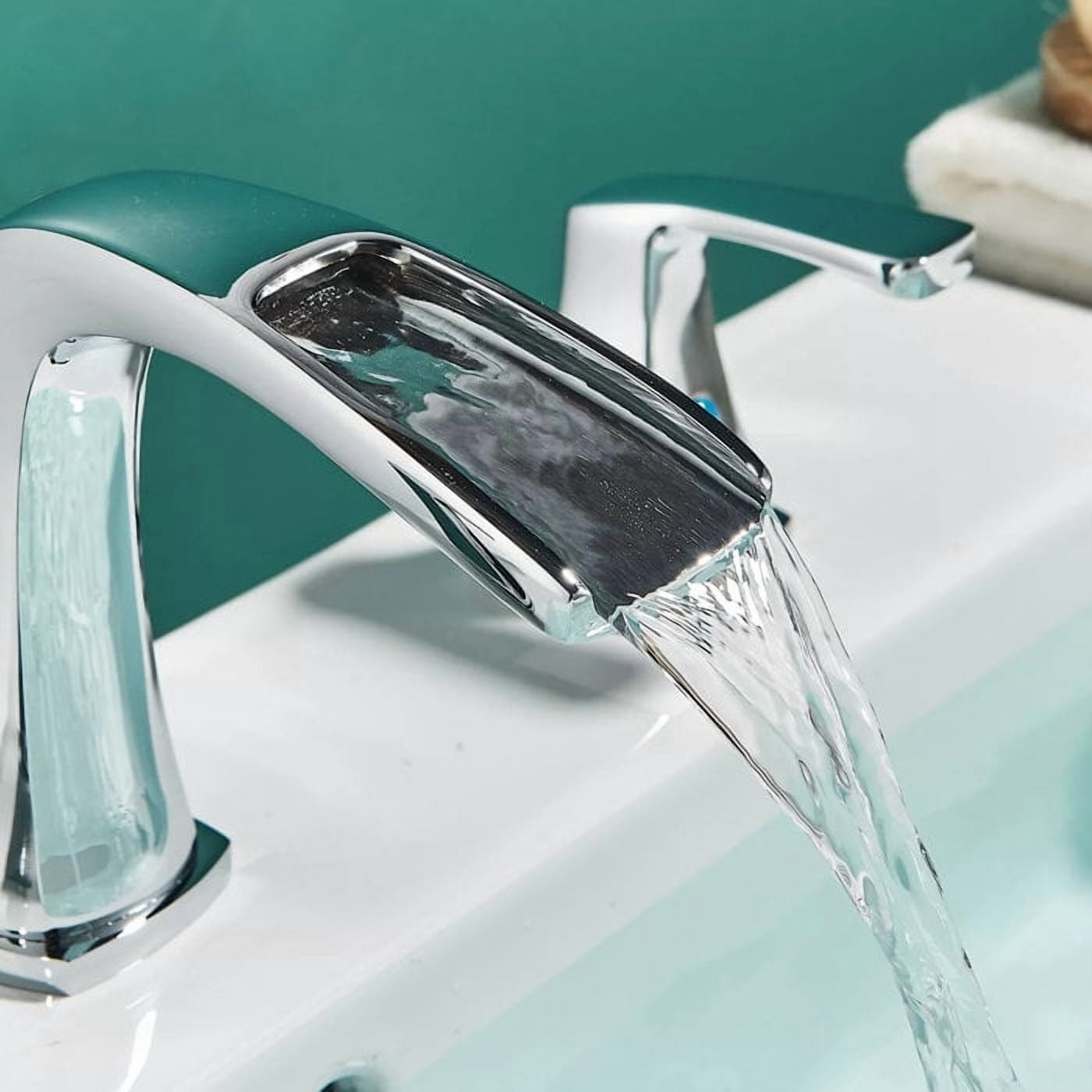 Chrome 8"Widespread Bathroom Sink Faucet 3Hole 2Handle Basin Mixer w/Drain