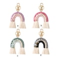 thumbnail image 2 of Weaving Keychains Crafts Ornament Colorful Woven Adornment Keyring Decoration Gift Handbag Pendants Crystal Bag Charm Grey, 2 of 6