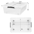 thumbnail image 6 of Sorbus 2-Pack 40 Qt Clear Underbed Storage Bins with Lids & Handles, Stackable, 6 of 7