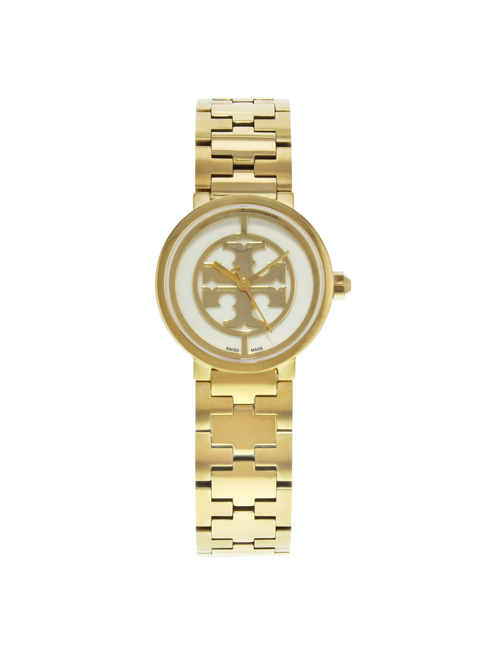Tory Burch Reva 21mm Gold Tone Stainless Steel Quartz Ladies Watch TRB4030  Pre-Owned 