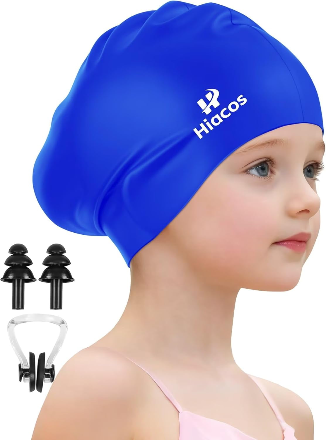 Cuffia Da Nuoto In Silicone 3D Con Protezione Orecchie Integrata - Set Da 3 (Blu, Nero, Rosa) - Impermeabile, Ecologica, Per Capelli Lunghi E Corti - Uomo E Donna