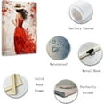 thumbnail image 2 of ZHONGYUTONG Abstract Girl Canvas Wall Art Woman's Back Red Dress Paintings Prints Elegant Artwork for Girl's Room Bedroom Framed (16.00" x 24.00"), 2 of 6