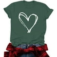 thumbnail image 4 of Womens Lover Heart Graphic Crew Neck Shirt Valentines Funny Couple Matching Casual Short Sleeve Tee, 4 of 8