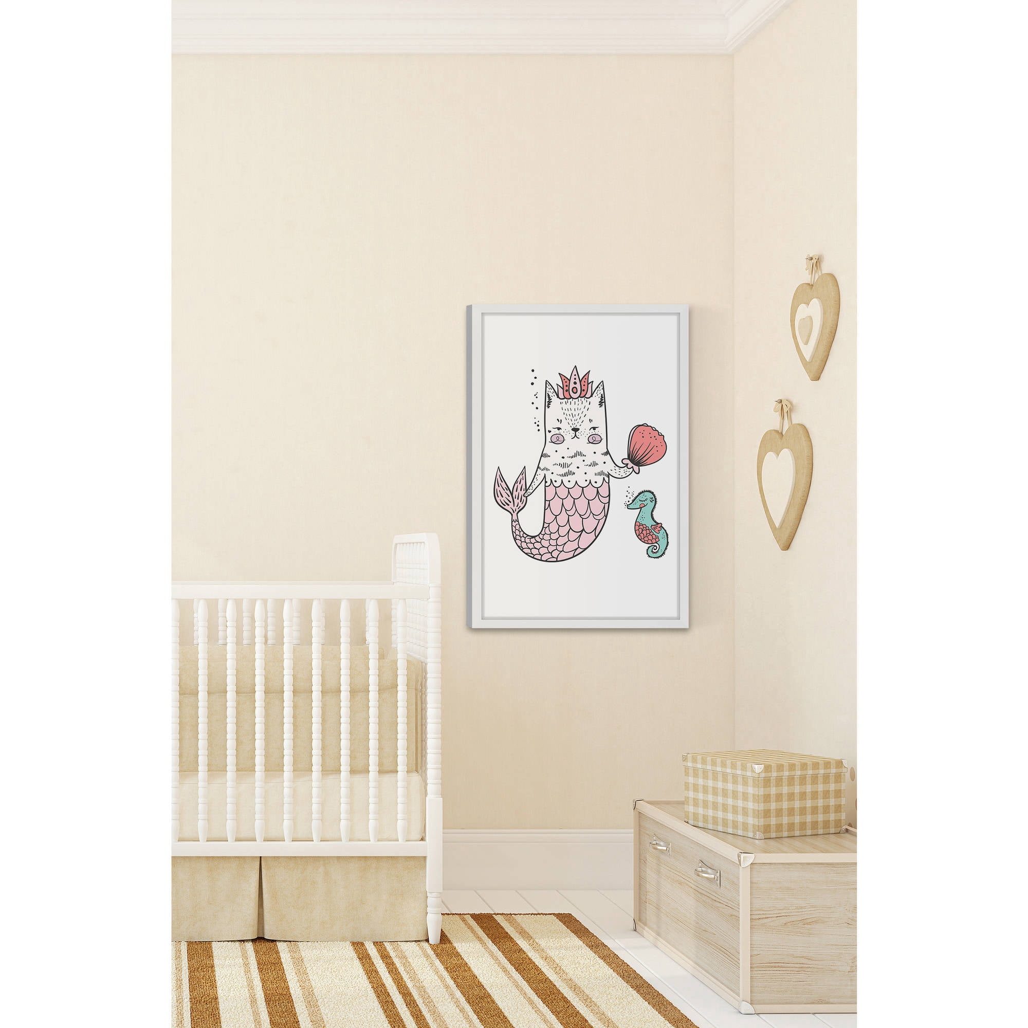 "Purrmaid 02" Framed Painting Print