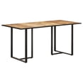 thumbnail image 1 of vidaXL Dining Table 160 cm Rough Mango Wood, 1 of 5