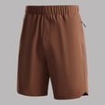thumbnail image 2 of Gym Mens Shorts Summer Athletic Shorts Elastic Waist Beach Shorts Solid Color Loose Shorts with Pockets, 2 of 4
