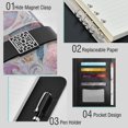 thumbnail image 4 of Leather Notebook with Pen Holder Writing Notepad Includes 100 Pages Lined Journal Watercolor Ornate Dragonfly, 4 of 6