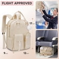 thumbnail image 4 of Mochila escolar MATEIN para niñas de 15,6 pulgadas con puerto USB, color beige, 4 of 9