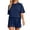 short sets 23#BU2, variant on Short Sets Women 2 Piece Outfits Casual Summer Short Sleeve Solid Color Top and Shorts for Home Relaxation and Outdoor Activities