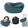 thumbnail image 1 of Almohada de viaje WEERSHUN Neck Plus de espuma viscoelástica gris, 1 of 6