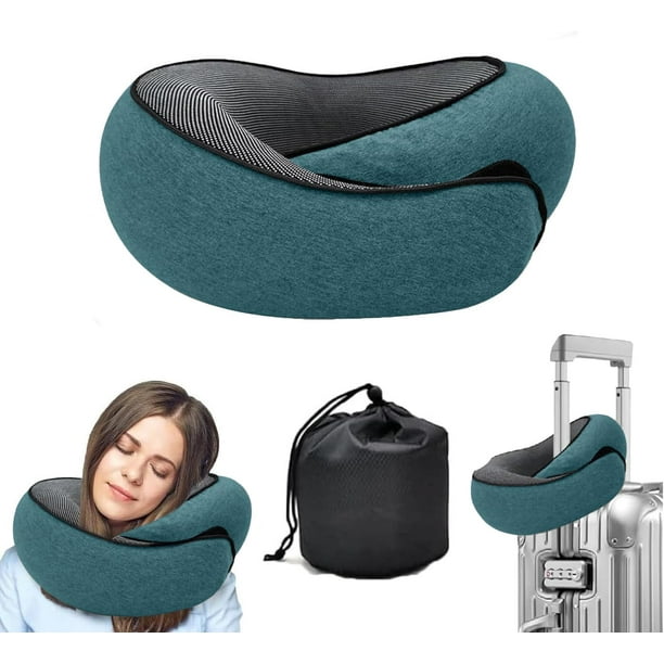 Almohada de viaje WEERSHUN Neck Plus de espuma viscoelástica gris