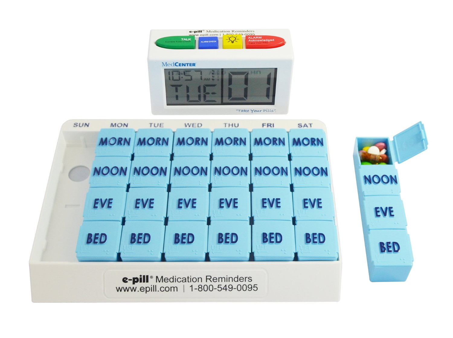 4 Grid pill box medicine Storage Box With Electronic Timing Reminder –  CarbMelt