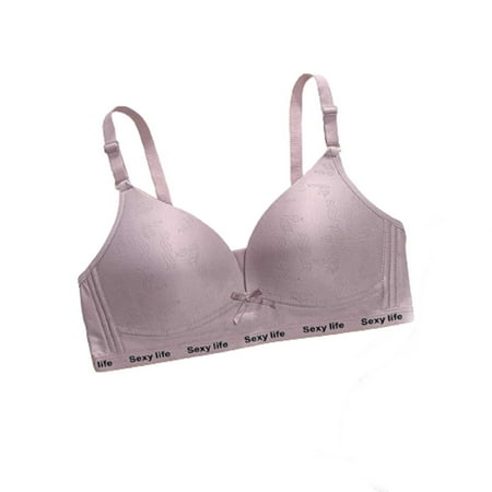 

YanHoo Womens Sports Bras Seamless Lightly Stretchy Push Up Wireless Bra Girls Comfy Smooth Underwear