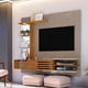 thumbnail image 2 of Moveis Mueble para TV y Panel Soporte de TV Colgante para Pantalla de hasta 55” Modelo Frizz con Diseño Moderno y Entrepaños de Vidrio Laterales Color Fendi / Natural, 2 of 5