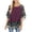 A-Purple194, variant on Jamsmile Women T-Shirts Summer Bat Sleeve Color Matching Floral Print Half Sleeve T Shirts Oversize Bohemian Pullovers Tops