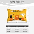 thumbnail image 4 of Sikiie Happy Halloween1 Print Plush Pillow Cover, Wrinkle-proof and Stain-resistant Pillow Protector without Pillow Core, Home Decoration-20"x30", 4 of 6