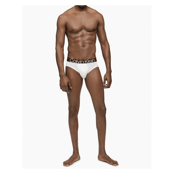 Calvin Klein Men's NB2681110 Reconsidered Comfort Hip Brief White Size XL