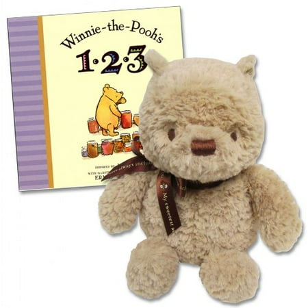 Balance Board Plush - Winnie the Pooh's 123 Board Book & Classic Plush Set