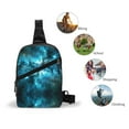thumbnail image 6 of Foldable Sling Backpack Packable Daypack Galaxy Nebula Space Collapsible Crossbody Shoulder Bag, 6 of 7
