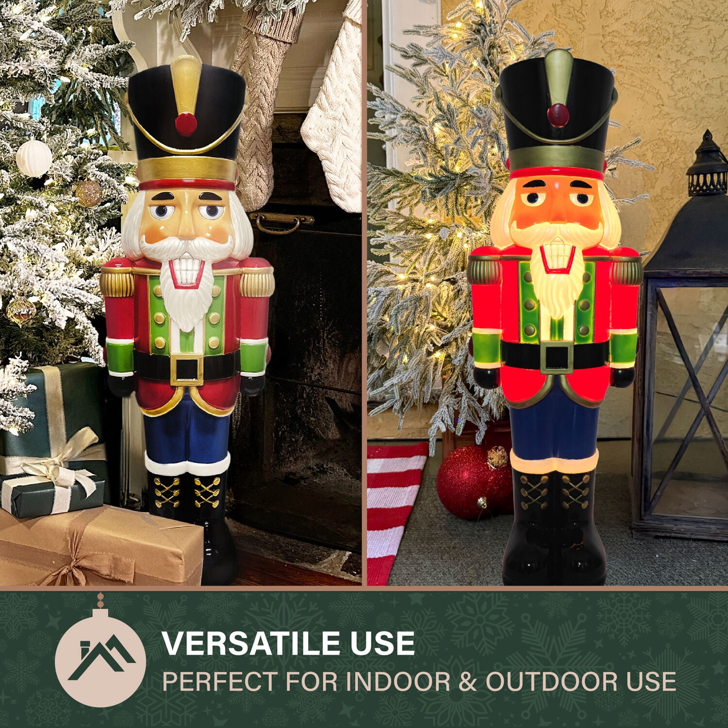 Fraser Hill Farm 40 in Nutcracker Soldier Christmas Blow Mold, FFBM-1NUT-MLT